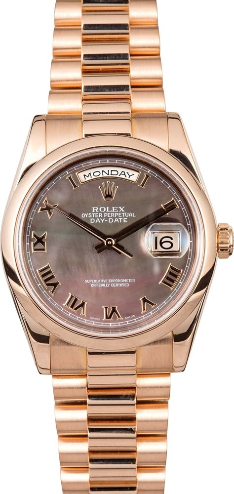 118205 rolex|Rolex president rose gold.